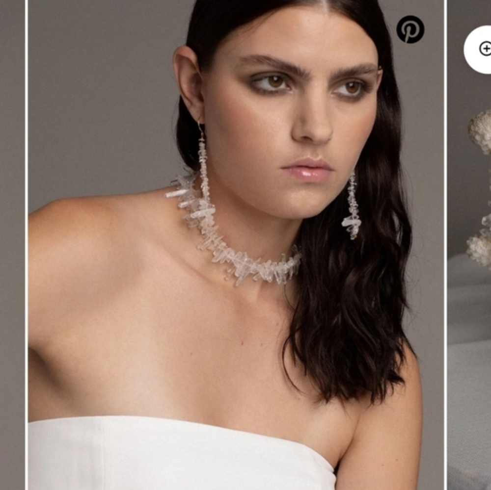 TEMPÊTE × Anthropologie, Raw Crystal Choker Necklace, MSRP$200 - Picture 2 of 8